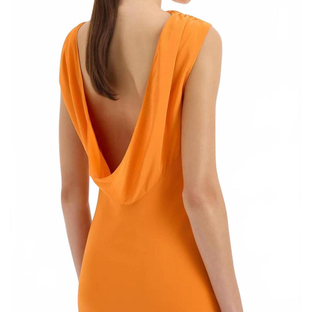 NEW SIR. isla cowl back gown in orange - Picture 5 of 7